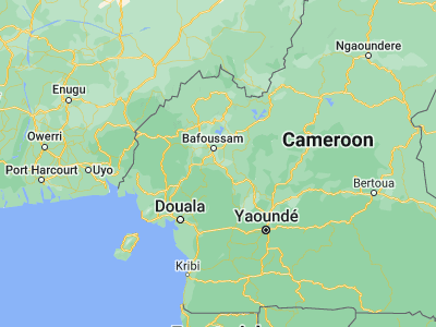 Map showing location of Bangangté (5.14091, 10.51975)