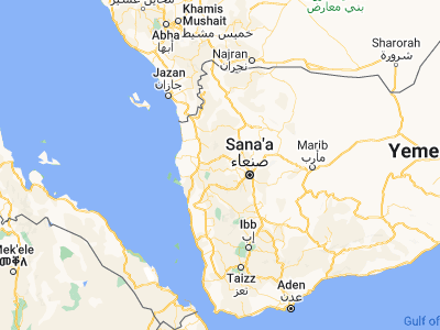 Map showing location of Banī al ‘Awwām (15.58119, 43.58727)