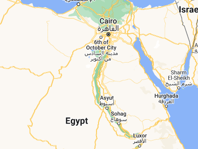 Map showing location of Banī Mazār (28.5036, 30.8004)