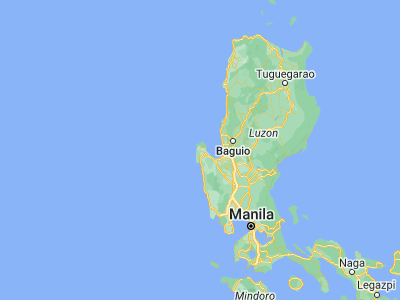Map showing location of Bani (16.185, 119.8613)