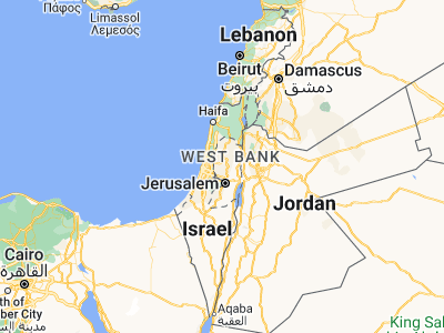 Map showing location of Banī Zayd ash Shārqīyah (32.04935, 35.16593)