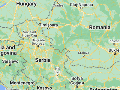 Map showing location of Bănia (44.89583, 22.04472)