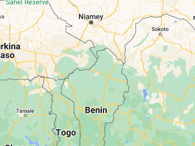 Map showing location of Banikoara (11.29845, 2.43856)