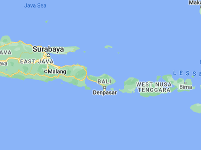 Map showing location of Banjar Anyar (-8.151, 115.0552)