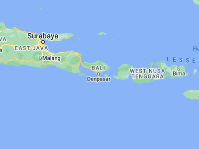 Map showing location of Banjar Taman (-8.6818, 115.2564)