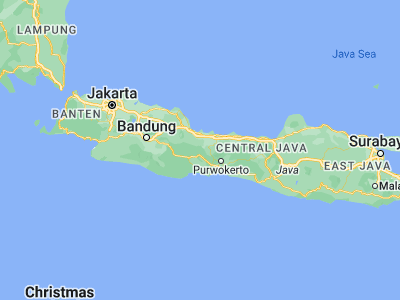 Map showing location of Banjaran (-7.1905, 108.7977)