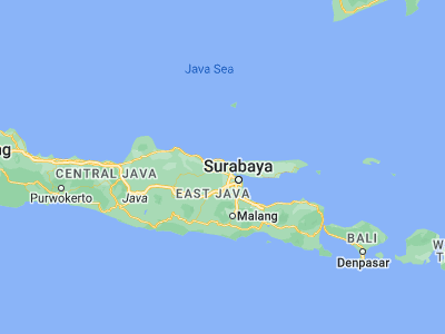 Map showing location of Banjaranyar (-7.0121, 112.4618)