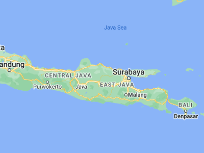Map showing location of Banjarjo (-7.1585, 111.6272)