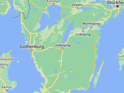 Map showing location of Bankeryd (57.85, 14.11667)