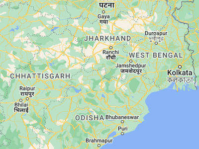 Map showing location of Bānposh (22.25, 84.8)