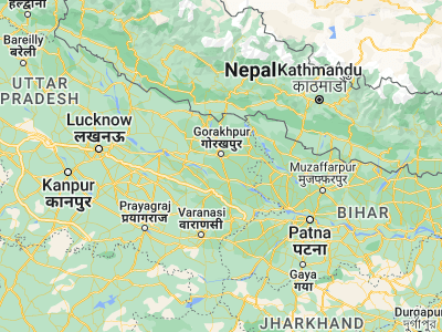 Map showing location of Bānsgaon (26.55222, 83.34494)