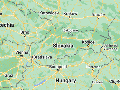 Map showing location of Banská Bystrica (48.73946, 19.15349)