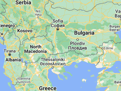 Map showing location of Bansko (41.8383, 23.48851)