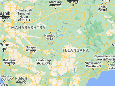 Map showing location of Bānswāda (18.38333, 77.88333)