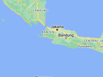 Map showing location of Bantarjati (-6.972, 106.3899)