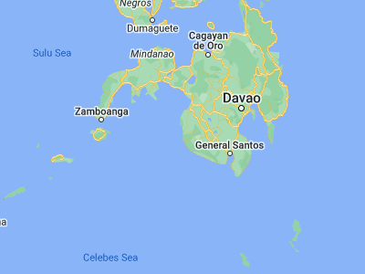 Map showing location of Bantogon (6.53333, 124.03333)