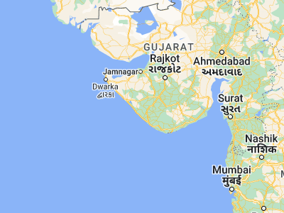 Map showing location of Bāntva (21.48639, 70.06889)