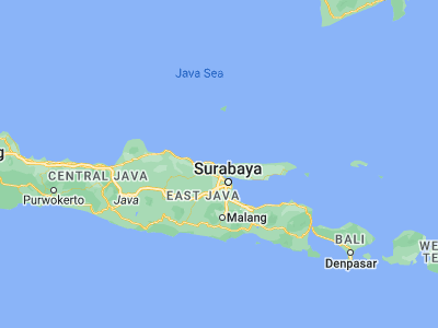 Map showing location of Banyulegi (-6.9123, 112.531)