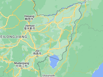 Map showing location of Baoqing (46.33167, 132.21111)