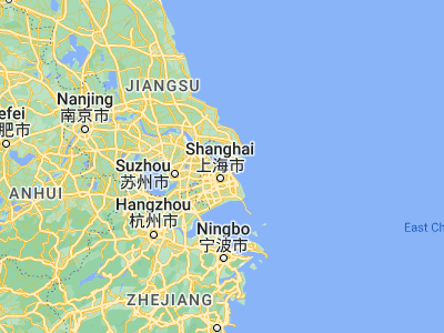Map showing location of Baoshan (31.41639, 121.48)