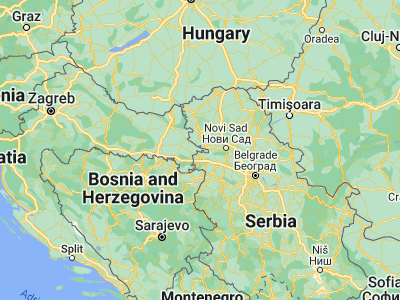 Map showing location of Bapska (45.1975, 19.26)