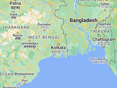 Map showing location of Bara Bazar (22.56667, 88.35)