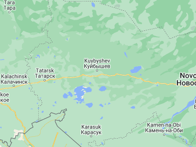 Map showing location of Barabinsk (55.35709, 78.35697)