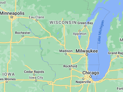 Map showing location of Baraboo (43.47109, -89.74429)
