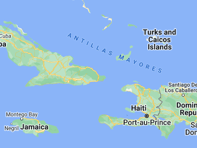 Map showing location of Baracoa (20.34667, -74.49583)