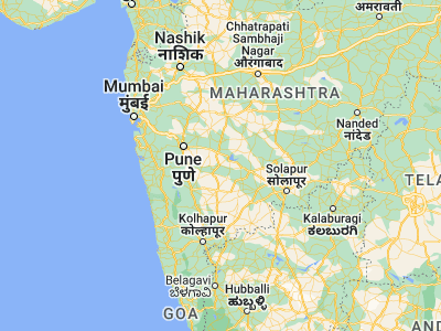 Map showing location of Bārāmati (18.15, 74.58333)