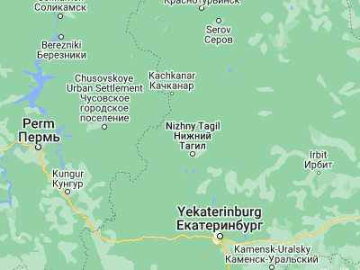 Map showing location of Baranchinskiy (58.1617, 59.6991)