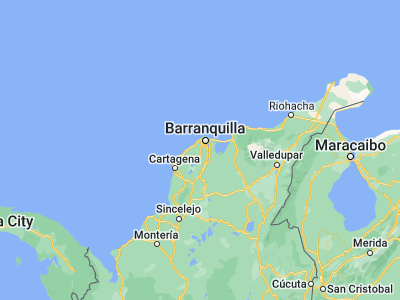 Map showing location of Baranoa (10.79408, -74.9164)