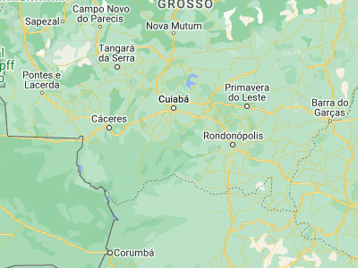 Map showing location of Barão de Melgaço (-16.19444, -55.9675)
