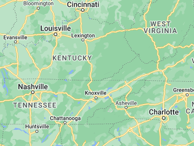 Map showing location of Barbourville (36.86648, -83.88881)