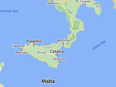Map showing location of Barcellona Pozzo di Gotto (38.14756, 15.21048)