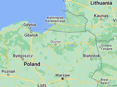 Map showing location of Barczewo (53.83055, 20.69112)