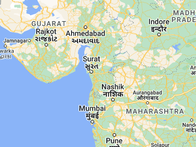 Map showing location of Bārdoli (21.11667, 73.11667)