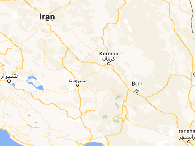 Map showing location of Bardsīr (29.92266, 56.57434)