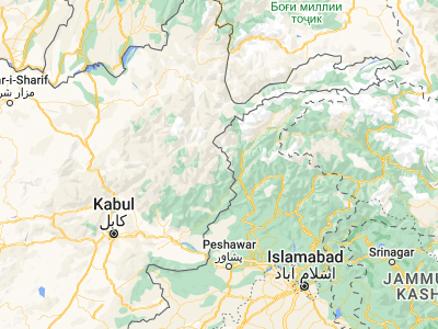 Map showing location of Barg-e Matāl (35.67283, 71.34339)