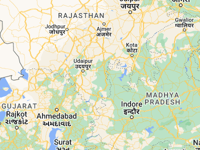 Map showing location of Bari Sādri (24.41339, 74.47331)