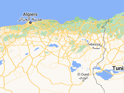 Map showing location of Barika (35.38901, 5.36584)