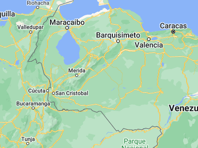 Map showing location of Barinas (8.62261, -70.20749)