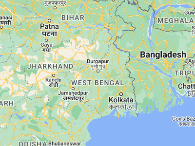 Map showing location of Barjora (23.43333, 87.28333)