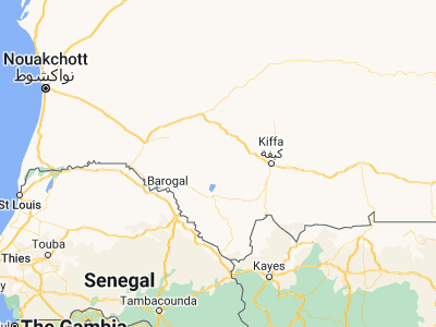 Map showing location of Barkéwol (16.64039, -12.49849)