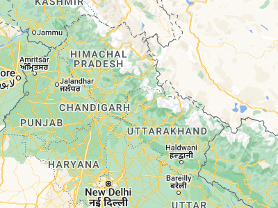 Map showing location of Barkot (30.80861, 78.20596)