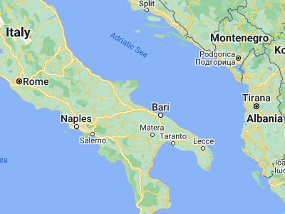 Map showing location of Barletta (41.31183, 16.29077)
