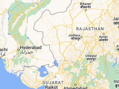 Map showing location of Bārmer (25.74572, 71.39211)