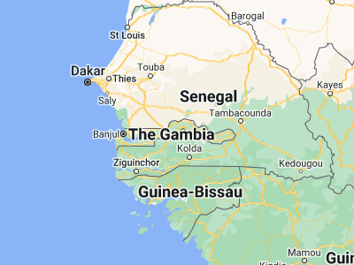 Map showing location of Baro Kunda (13.48333, -15.26667)