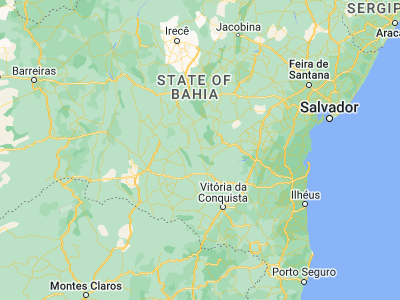 Map showing location of Barra da Estiva (-13.62611, -41.32694)