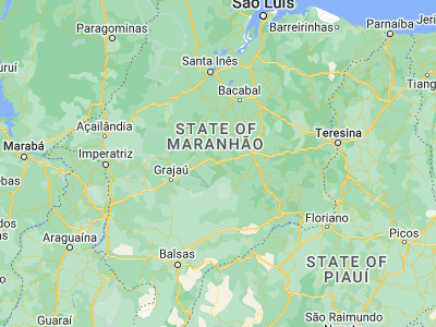 Map showing location of Barra do Corda (-5.5, -45.25)